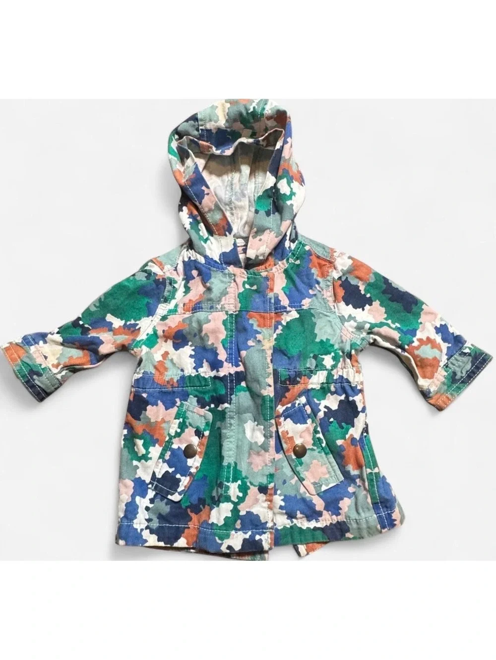 Gymboree watercolor camo hooded utility jacket 2015